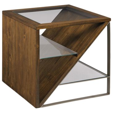 Hammary Editor End Table in Cognac, , large