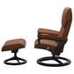 Stressless Admiral Large Leather Chair and Ottoman Set in New Cognac, , large