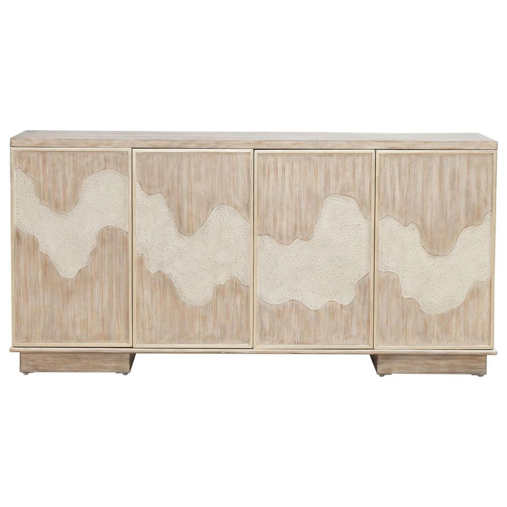 Belle Furnishings Terrace 69&quot; 4-Door Accent Cabinet in Gravel, , large