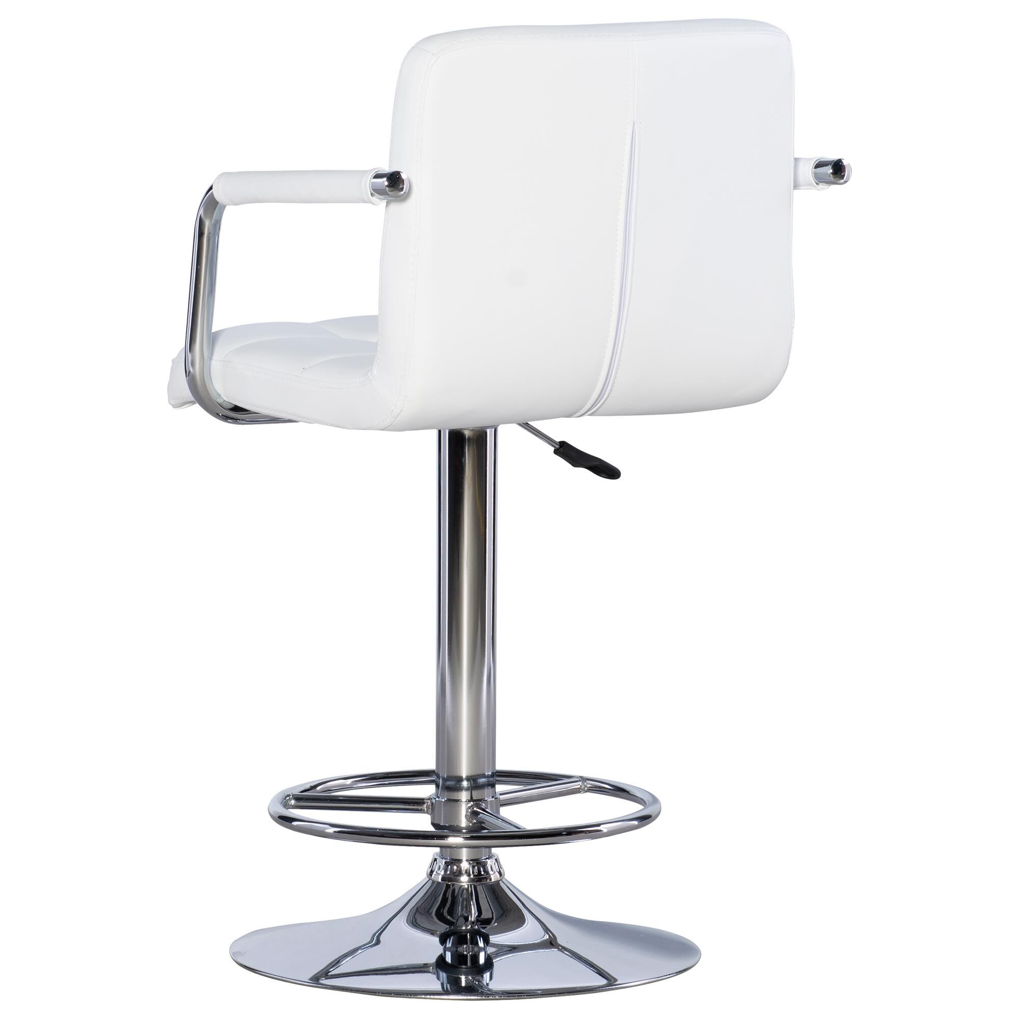 White leather deals breakfast bar stools