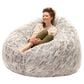 Jaxx Cocoon 6" Large Bean Bag Chair in Silver, , large