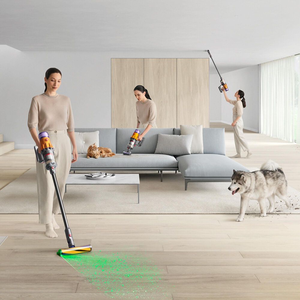 Dyson V12 Detect Slim Cordless Vacuum Cleaner in Yellow/Iron, , large