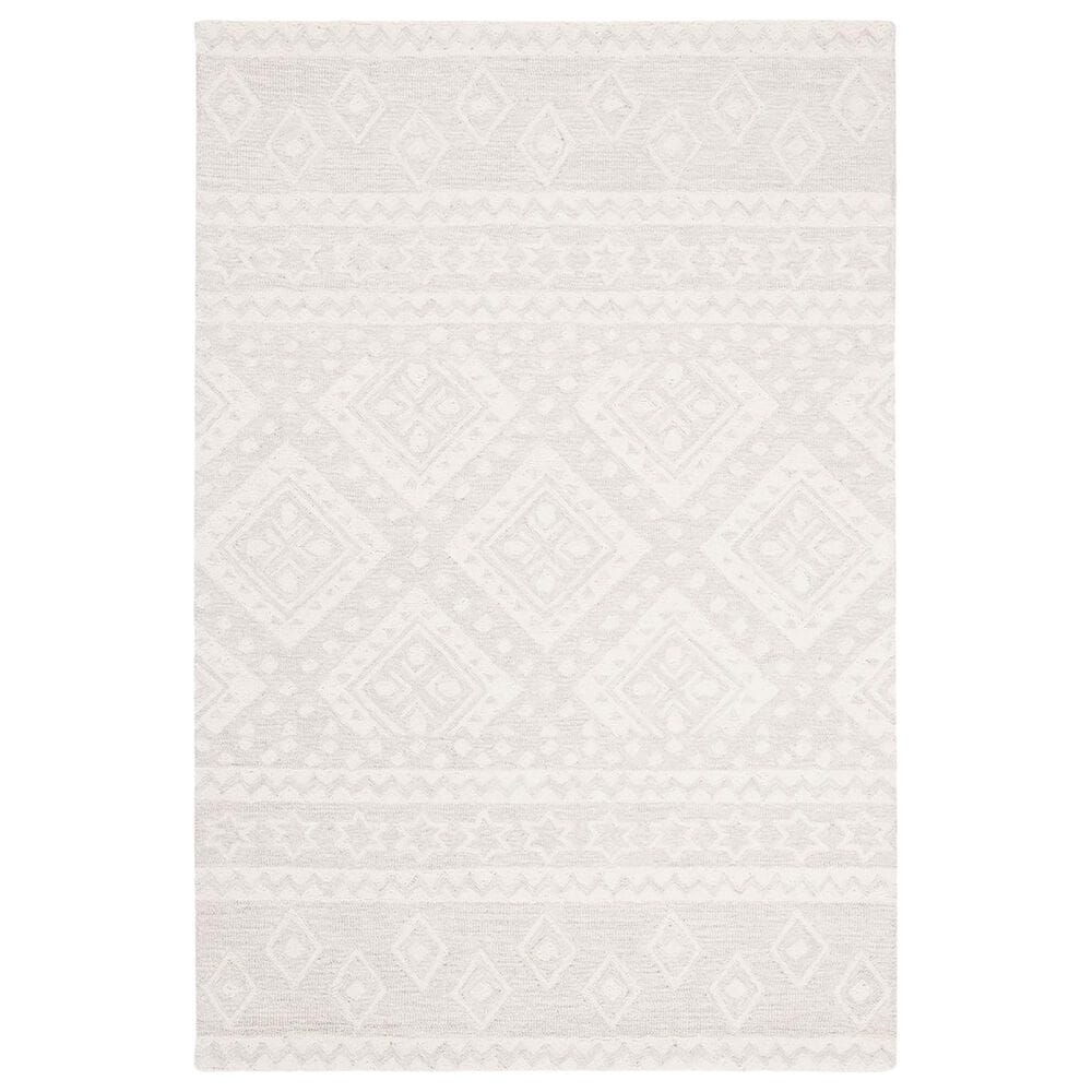 Safavieh Micro-Loop Southwestern 4" x 6" Gray and Ivory Area Rug, , large