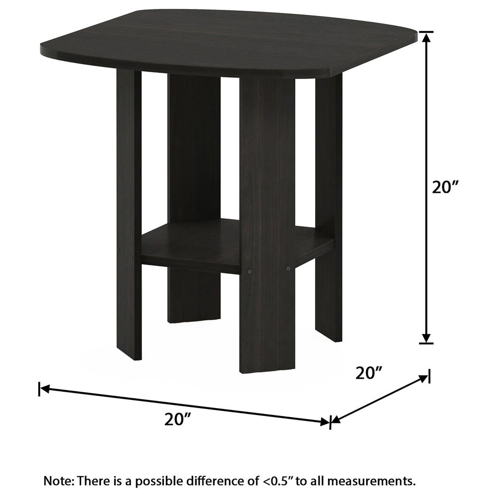 HOMLUX End Table in Espresso (Set of 2), , large