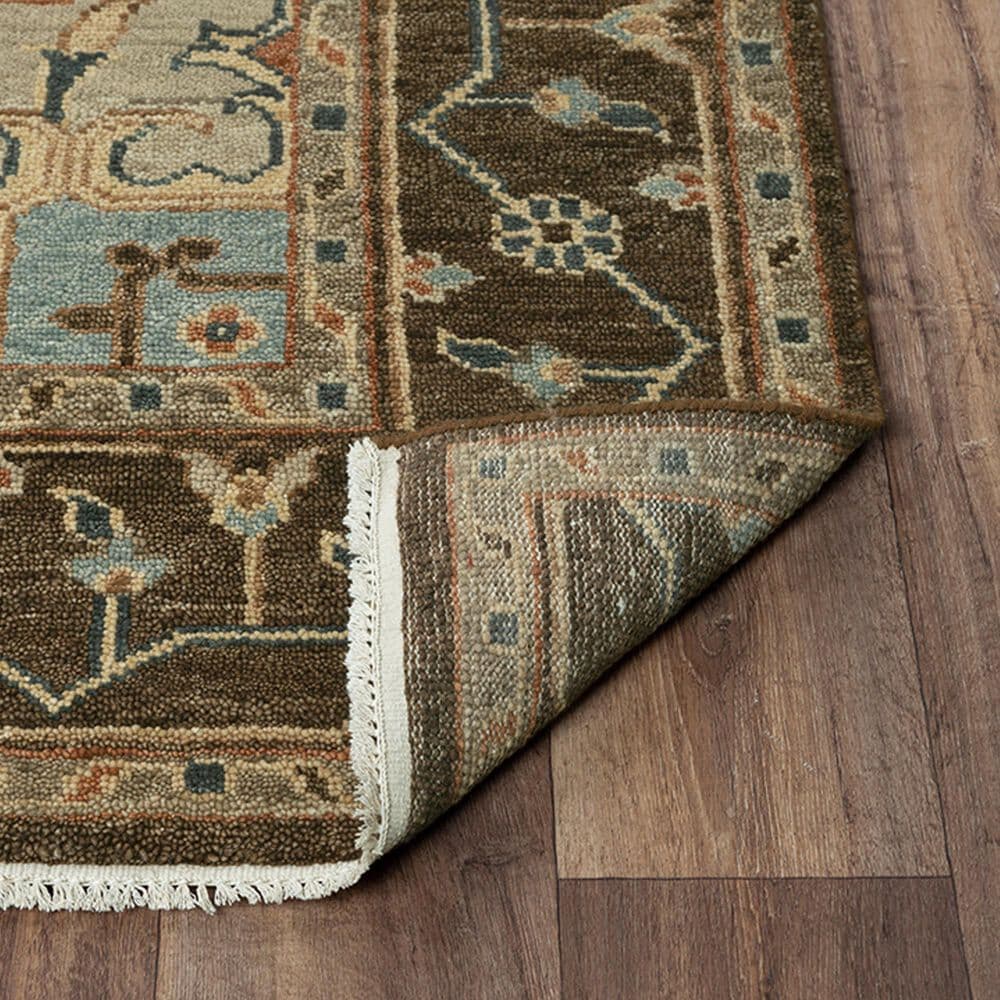 RIZZY Belmont 6&#39; x 9&#39; Dark Brown and Light Blue Area Rug, , large