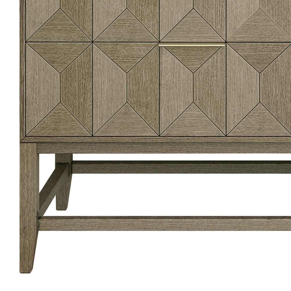 James Martin Vanities Emmeline 72" Double Bathroom Vanity in Pebble Oak with Single Hole 3 cm White Zeus Quartz Top and Rectangular Sinks, , large