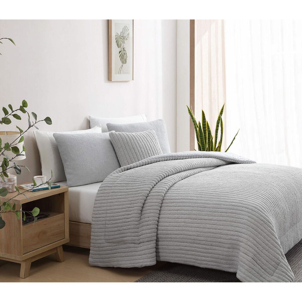 Sunday Citizen Snug Piped 20&quot; Square Throw Pillow in Cloud Gray, , large