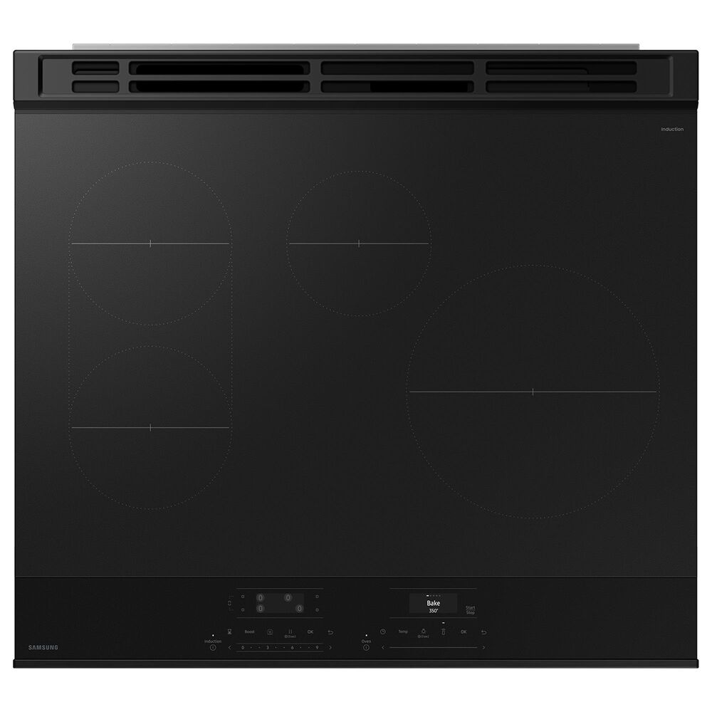 Samsung Bespoke Bespoke 6.3 Cu. Ft. Smart Slide-In Electric Induction Range with Anti-Scratch Glass Cooktop and Air Fry in White Glass, , large