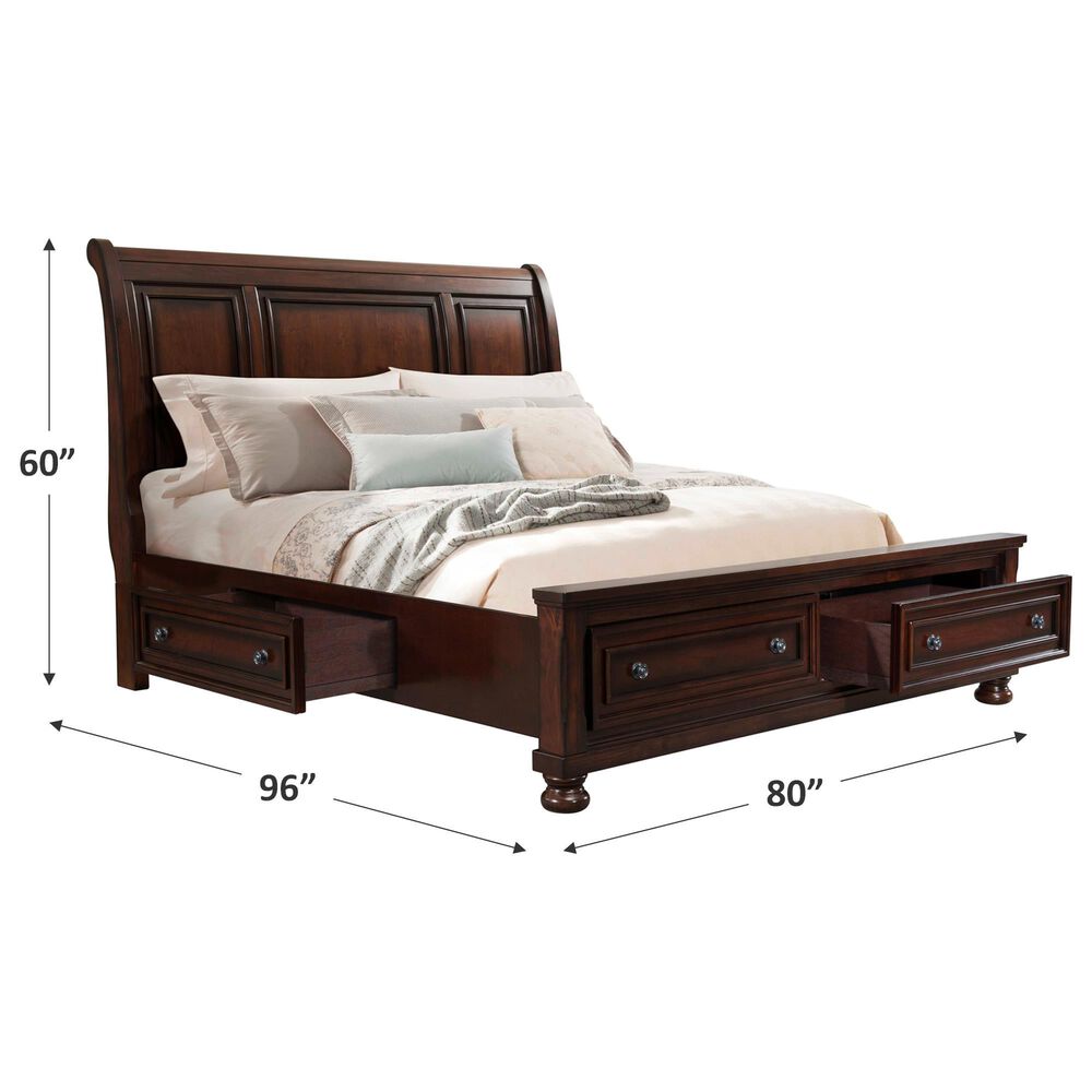 Mayberry Hill Kingston King Storage Bed in Dark Walnut, , large