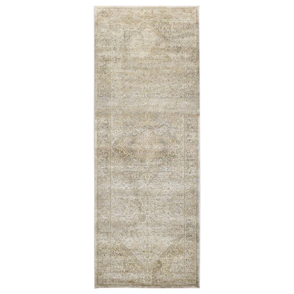 Feizy Aura 2"10" x 7"10" Brown and Gold Runner, , large