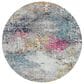 Amer Rugs Montana 7"6" Round Blue and Pink Area Rug, , large