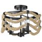 Golden Lighting Marissa 3-Light Semi-Flush in Matte Black, , large