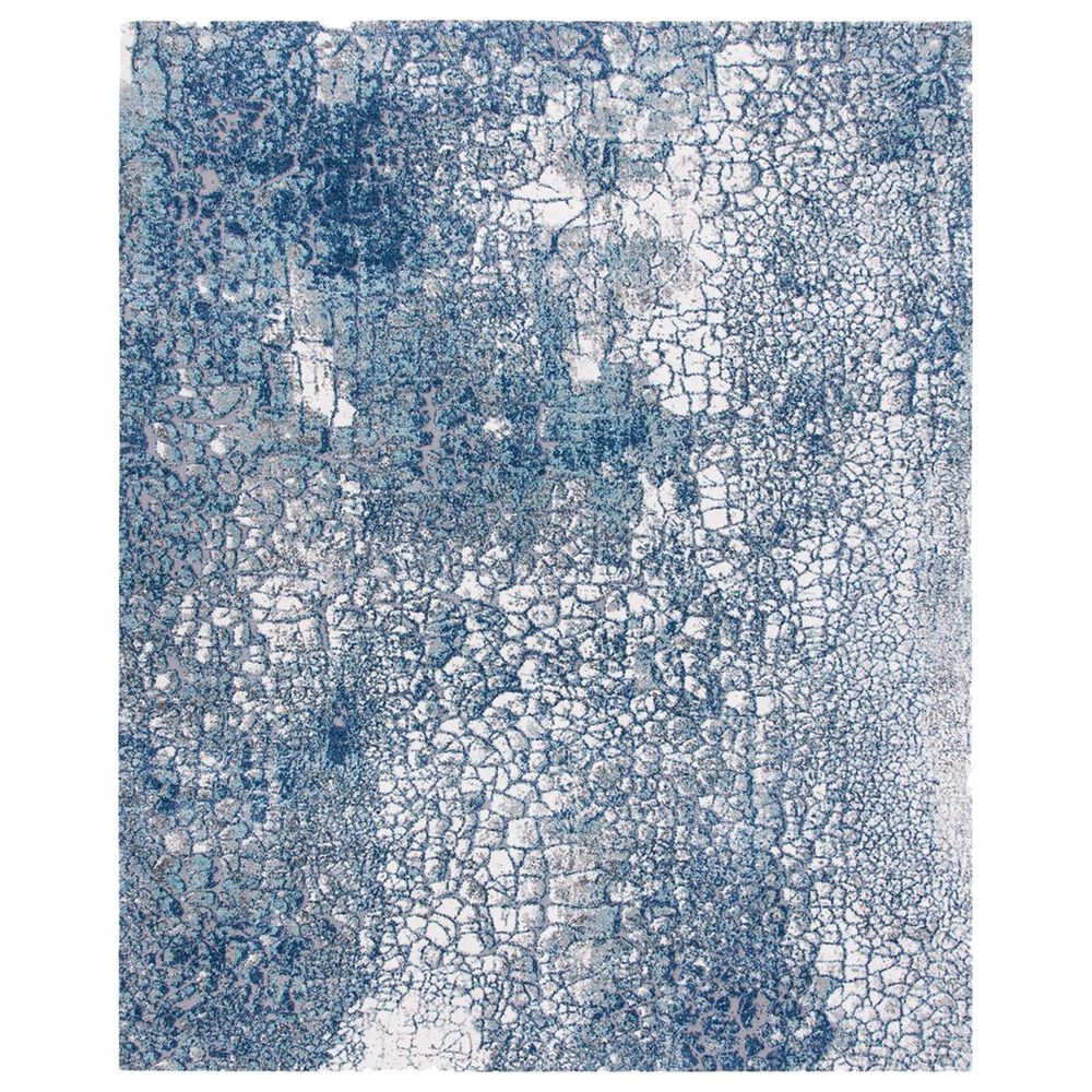 Safavieh Aston ASN706 9" x 12" Navy and Gray Area Rug, , large