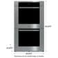 Wolf 30" M Series Transitional Built-In Double Electric Wall Oven with Convection in Stainless Steel, , large