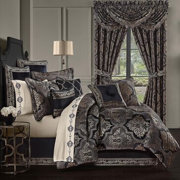 J. Queen New York Windham 4-Piece Queen Comforter Set in Black, , large