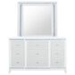 Global Furniture USA Alina 4-Piece Full Upholstered Panel Bedroom Set in White, , large