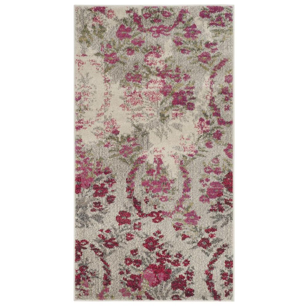 Safavieh Monaco MNC205R 2"2" x 4" Ivory and Pink Scatter Rug, , large