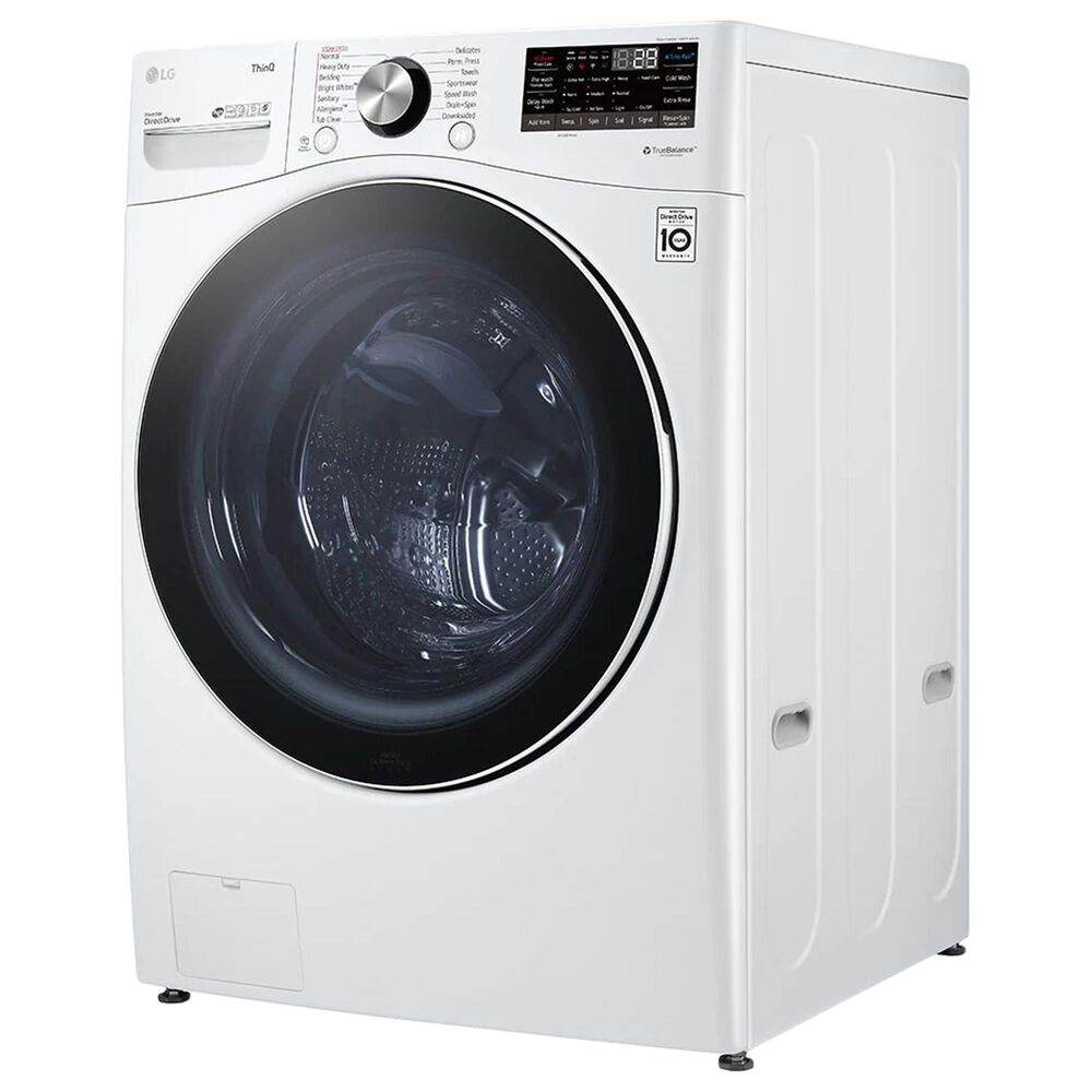 LG 5.0 Cu. Ft. Front Load Washer and 7.4 Cu. Ft. Gas Dryer with TurboWash 360 Laundry Pair in White &#40;Pedestals Sold Separately&#41;, , large