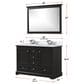 Lexora Home Dukes 48" Double Bathroom Vanity in Navy Blue with 2 cm White Quartz Top and Rectangular Sinks, , large