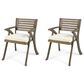 Hearth and Haven Helen Outdoor Dining Chair in Cream (Set of 2), , large