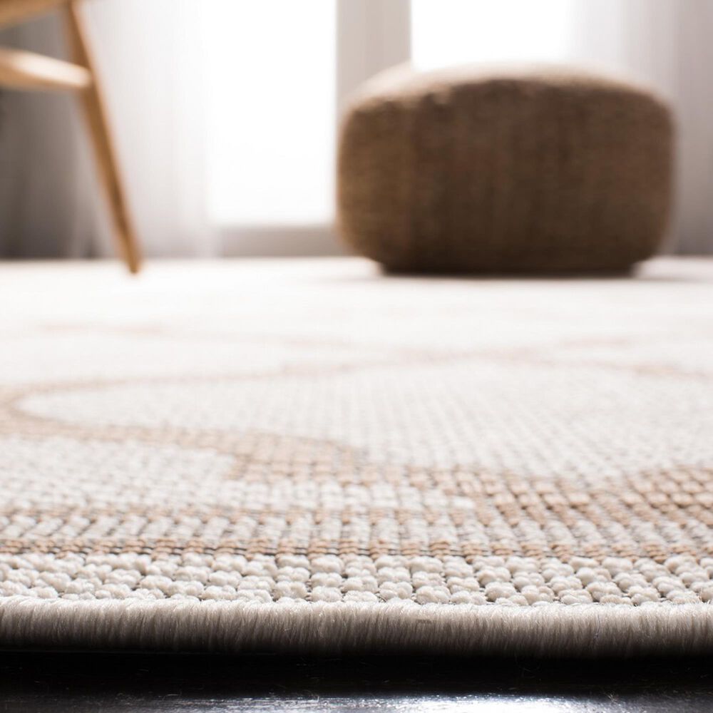 Safavieh Bermuda 5&#39; Square Ivory and Beige Indoor/Outdoor Area Performance Rug, , large