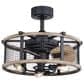 Vaxcel Humboldt 21" LED Ceiling Fan in Oil Rubbed Bronze and Burnished Teak, , large