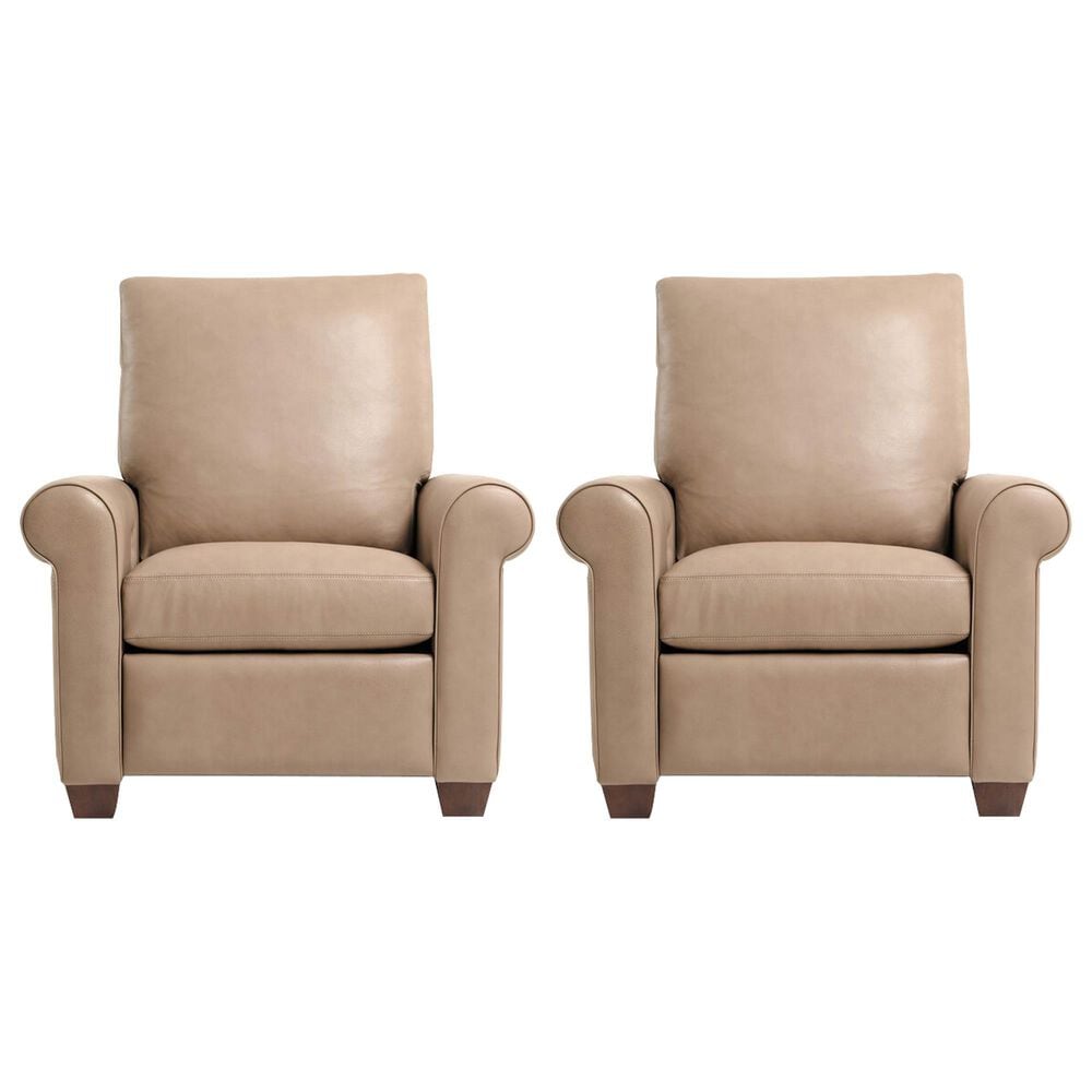 American Leather Savoy Power Recliner in Titan Champagne (Set of 2), , large