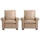 American Leather Savoy Power Recliner in Titan Champagne (Set of 2), , large