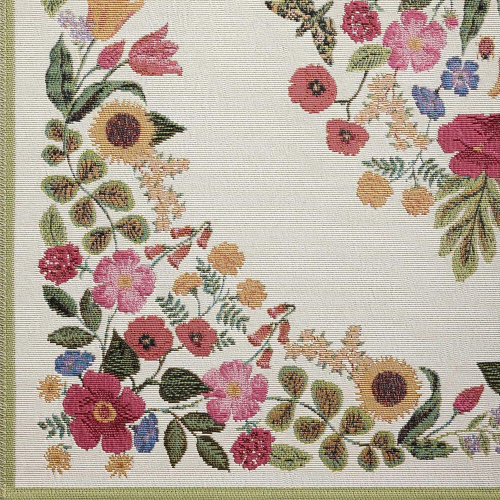 Rifle Paper Co. x Loloi Perennial Blossom 7&#39;10&quot; x 11&#39;2&quot; Cream Area Rug, , large