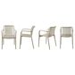 International Home Miami Curazao Outdoor Stackable Dining Chair in Sand (Set of 4), , large