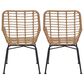 Zuo Modern Lyon Dining Chair in Natural/Black (Set of 2), , large