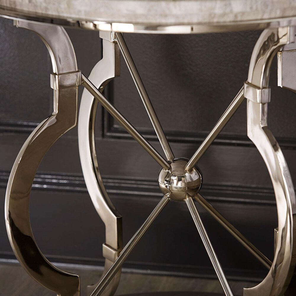 Vantage Morrissey Lamp Table in Silver and Brown, , large