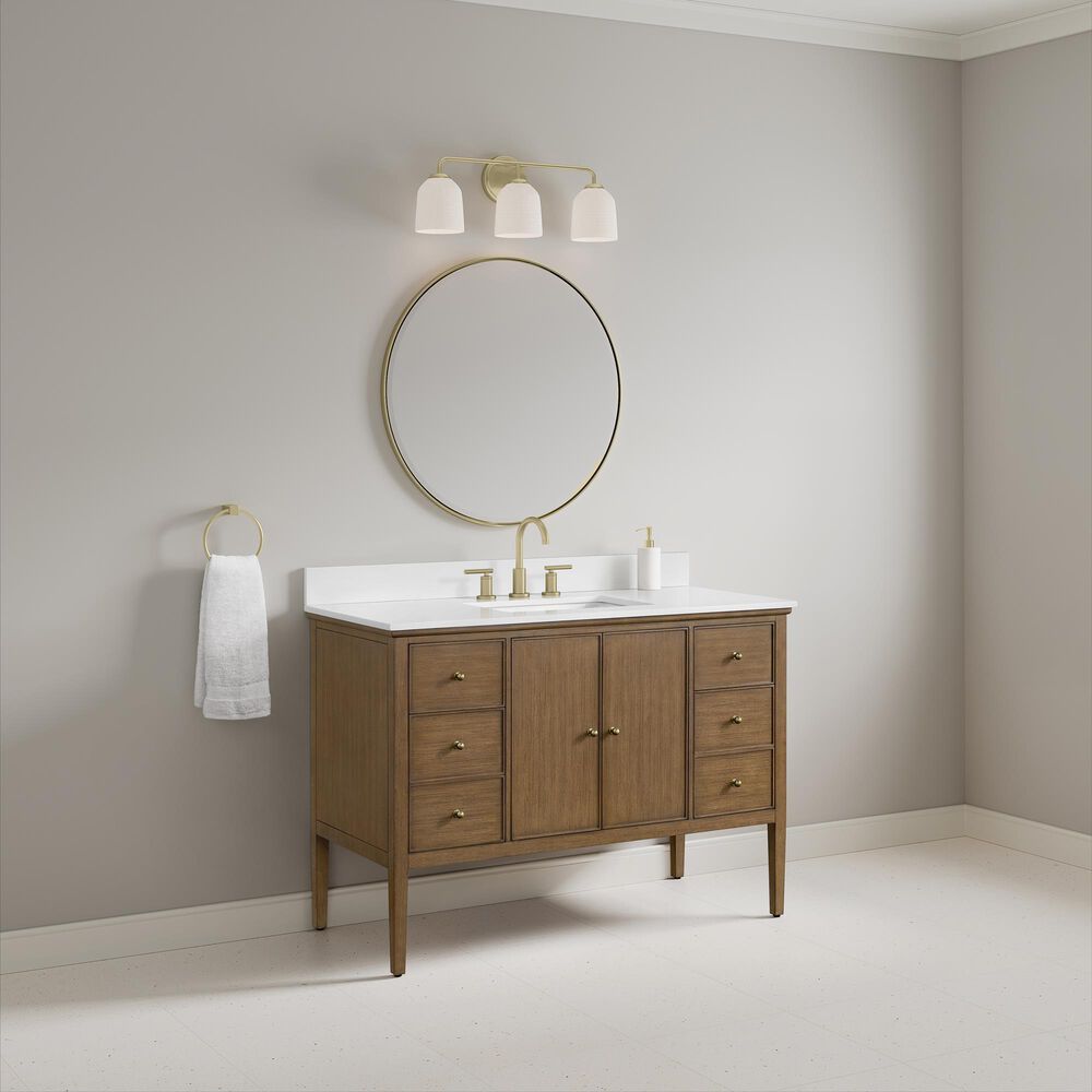 37B Heston 48" Single Bathroom Vanity in Kona with White Composite Stone Top and Backsplash, , large