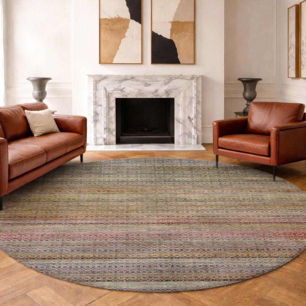 Dalyn Rug Company Vico Multicolor 8' Round Area Rug, , large