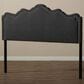 Baxton Studio Nadeen Queen Upholstered Headboard in Dark Grey, , large