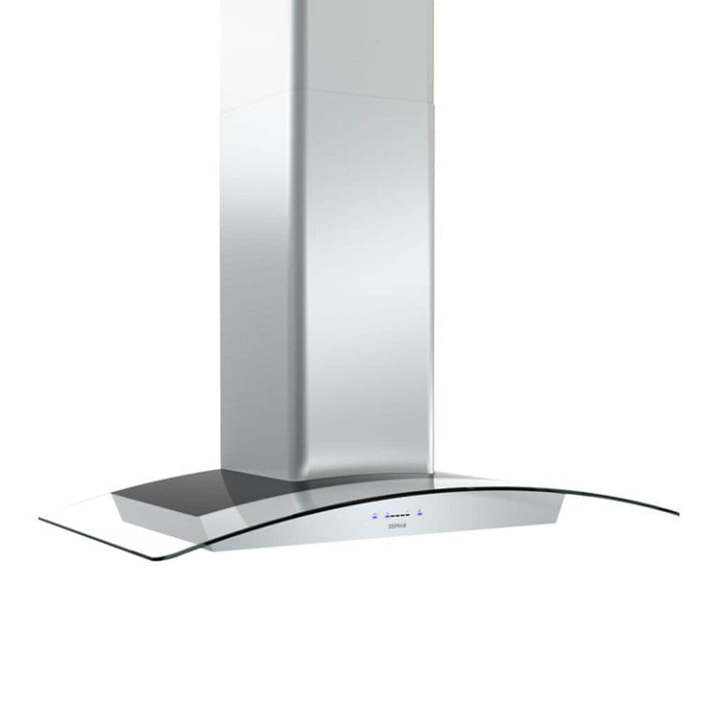 Zephyr Ravenna 30" Wall Mount Chimney Range Hood with LumiLight LED Lights in Stainless Steel and Clear, , large