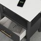 Ashley Cadmori 1-Drawer Nightstand in Matte Black and White, , large
