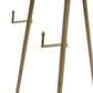 Maple and Jade 52" Adjustable 3-Tier Display Easel with Circular Ring Top in Polished Gold, , large