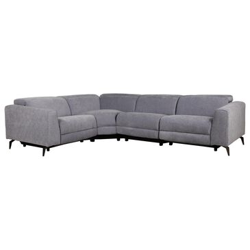 Stitch 4-Piece Reclining L-Shaped Sectional with Power Headrests in Lotus, , large