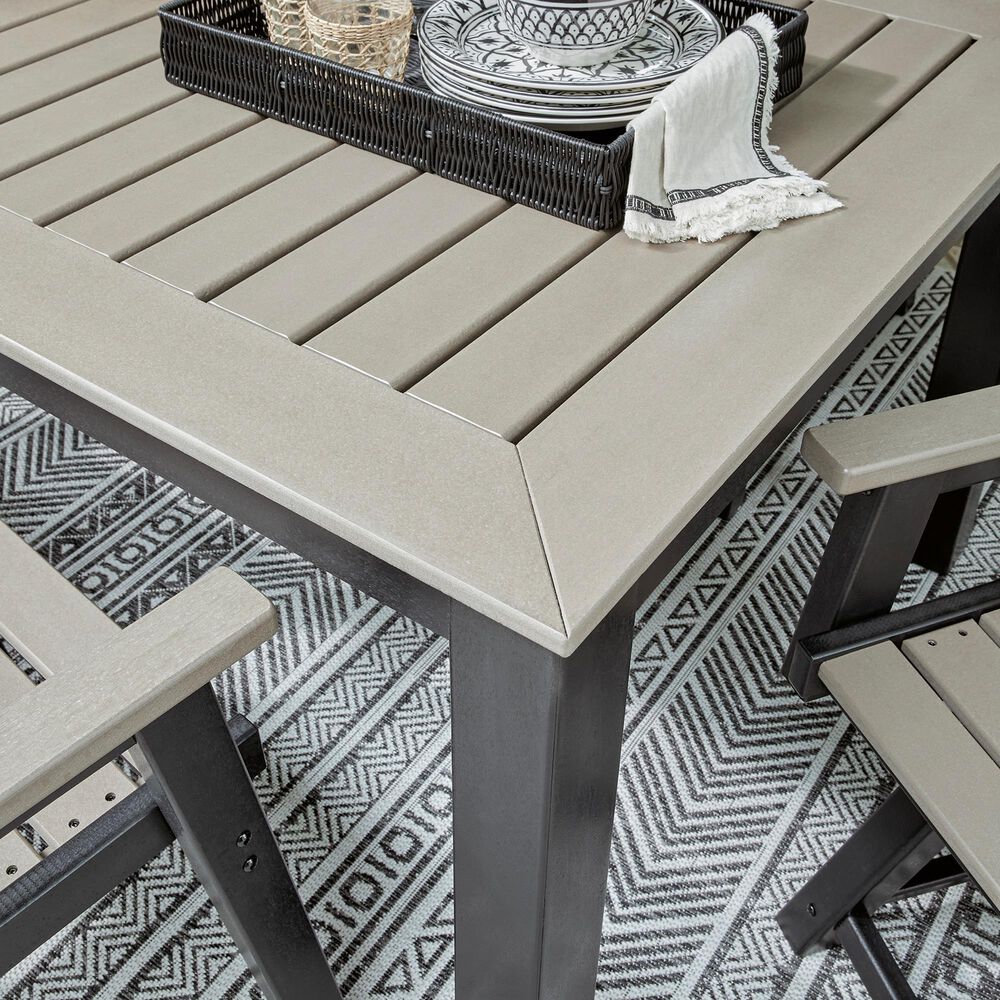 Ashley Mount Valley Rectangular Dining Table in Driftwood and Black, , large