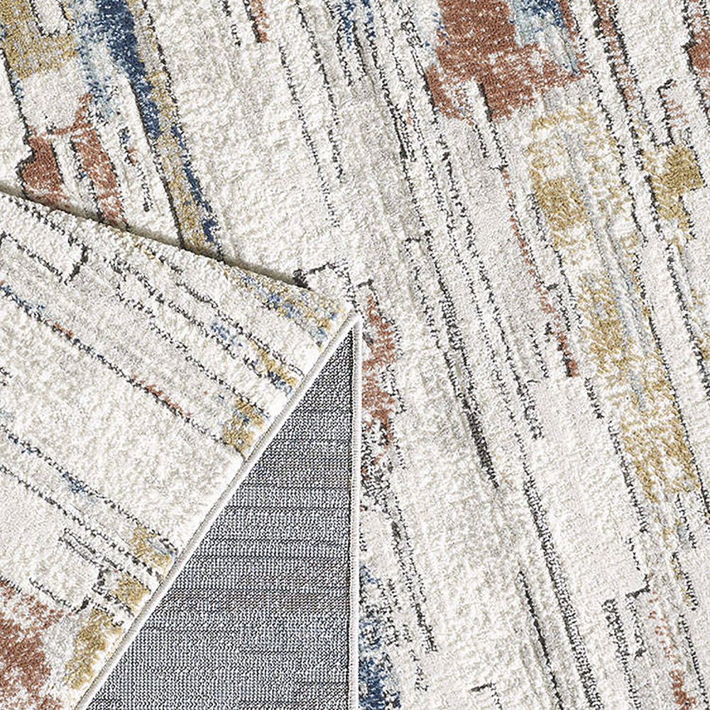 Central Oriental Orient Damaris 5&#39;3&quot; x 7&#39;3&quot; Ivory and Grey Area Rug, , large