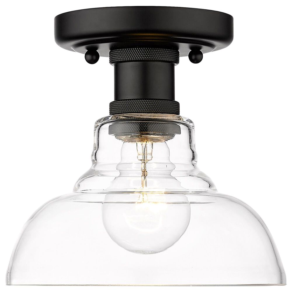 Golden Lighting Carver Flush Mount in Matte Black, , large