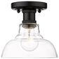 Golden Lighting Carver Flush Mount in Matte Black, , large