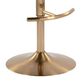 LumiSource Renee Adjustable Swivel Bar Stool with Dark Grey Fabric Upholstery in Gold (Set of 2), , large