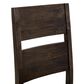 Fallridge Dark Teak Dining Side Chair in Stained Dark with Faux Leather Seat, , large