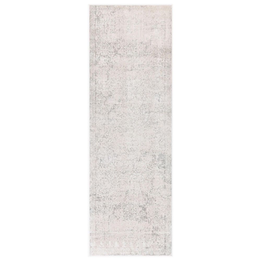 Surya Aisha AIS-2307 2"7" x 7"7" Light Gray and Off-White Runner, , large