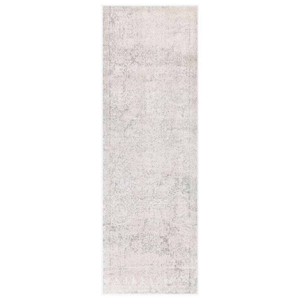 Surya Aisha AIS-2307 2"7" x 7"7" Light Gray and Off-White Runner, , large