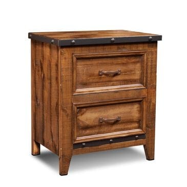 Sunset Bay Urban Rustic 2 Drawer Nightstand in Rustic Brown, , large