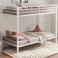 Pacific Landing Alevera Twin Over Twin Bunk Bed with Ladder in Matte White, , large