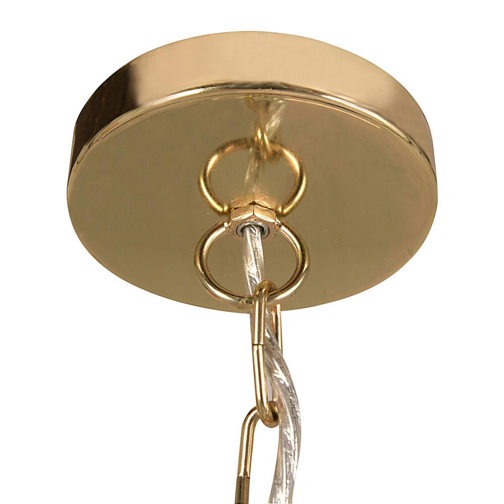 Creative Coop Simone 20" Pendant with Pearly White Shade in Antique Gold, , large